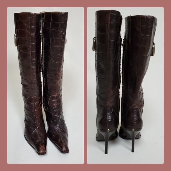 Vtg tall leather boots - Picture 4 of 8